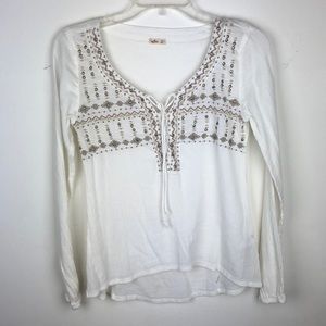 HOLLISTER Long Sleeve White Blouse
